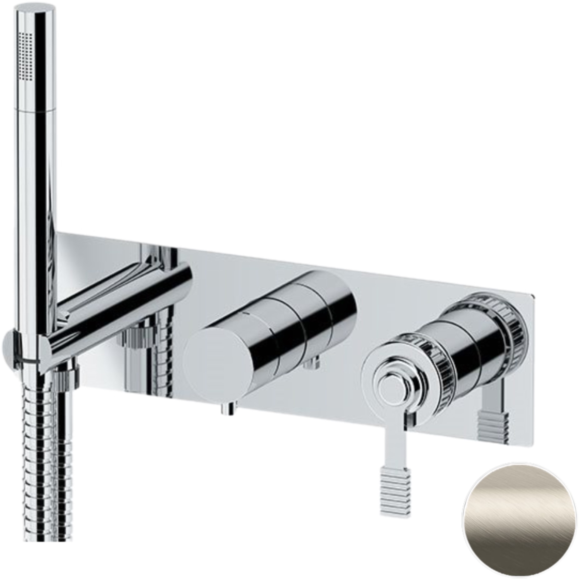 Смеситель для душа скрытого монтажа Remer Atelier AL97D2XV (сталь)