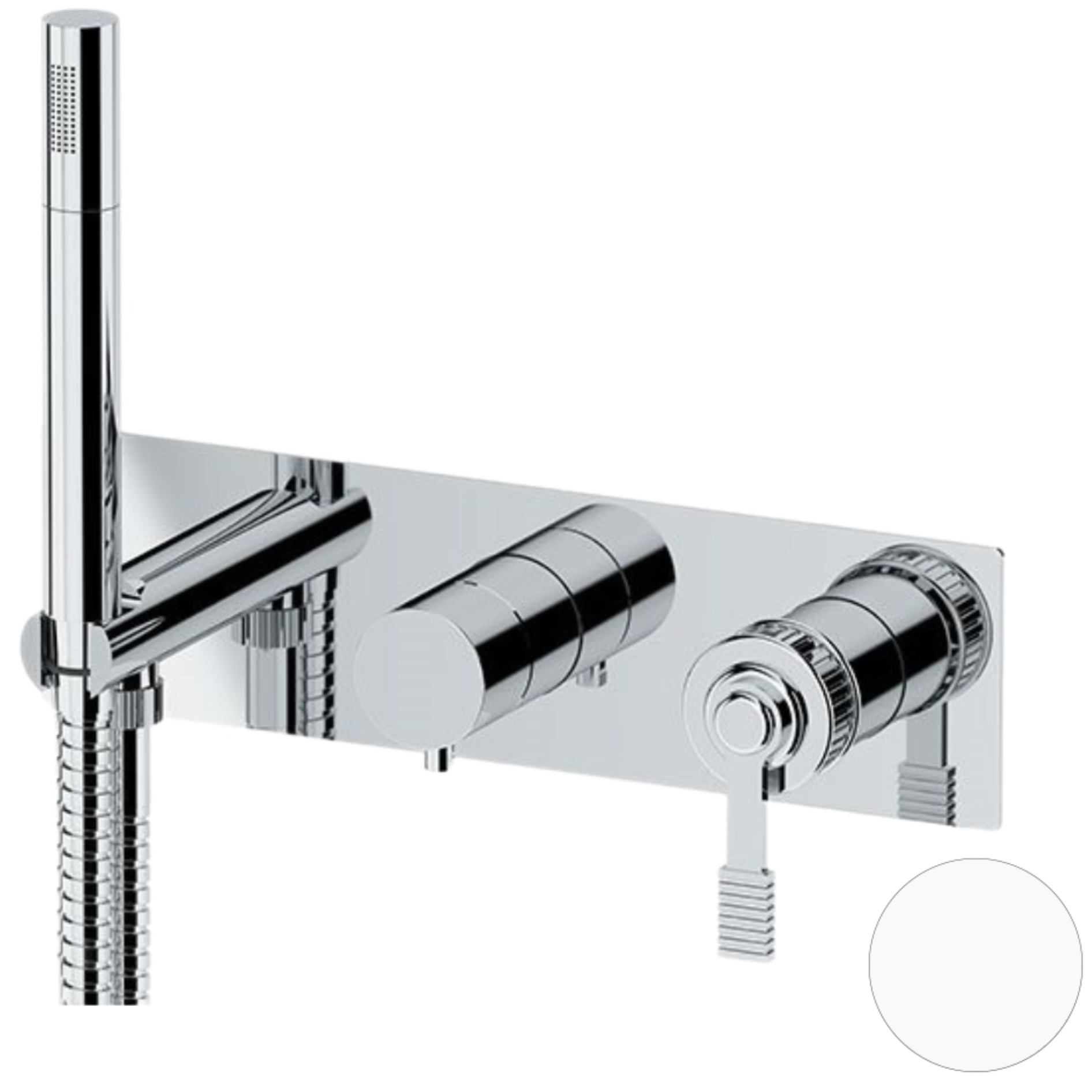 Смеситель для душа скрытого монтажа Remer Atelier AL97D3BO (белый матовый)