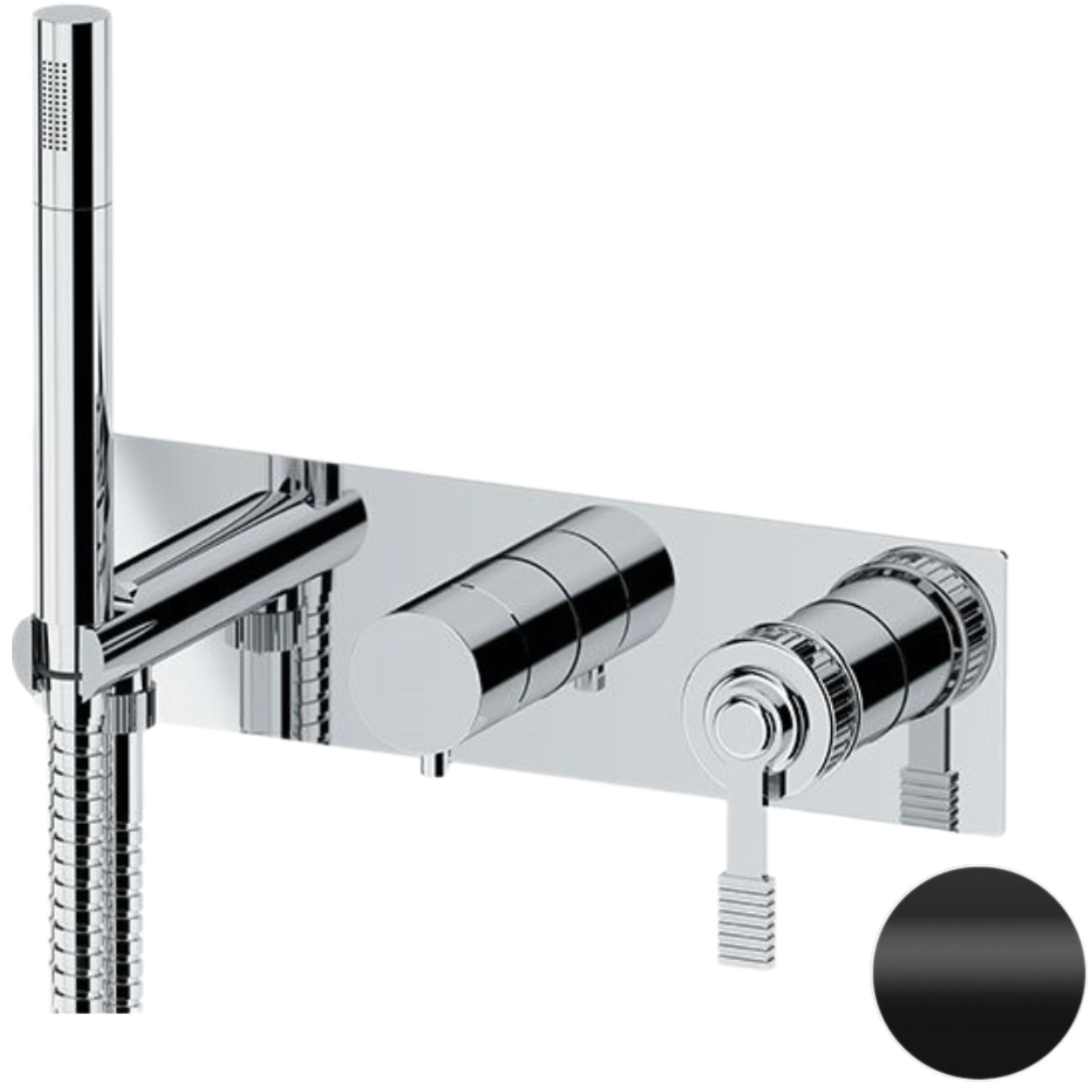 Смеситель для душа скрытого монтажа Remer Atelier AL97D3NO (черный матовый)