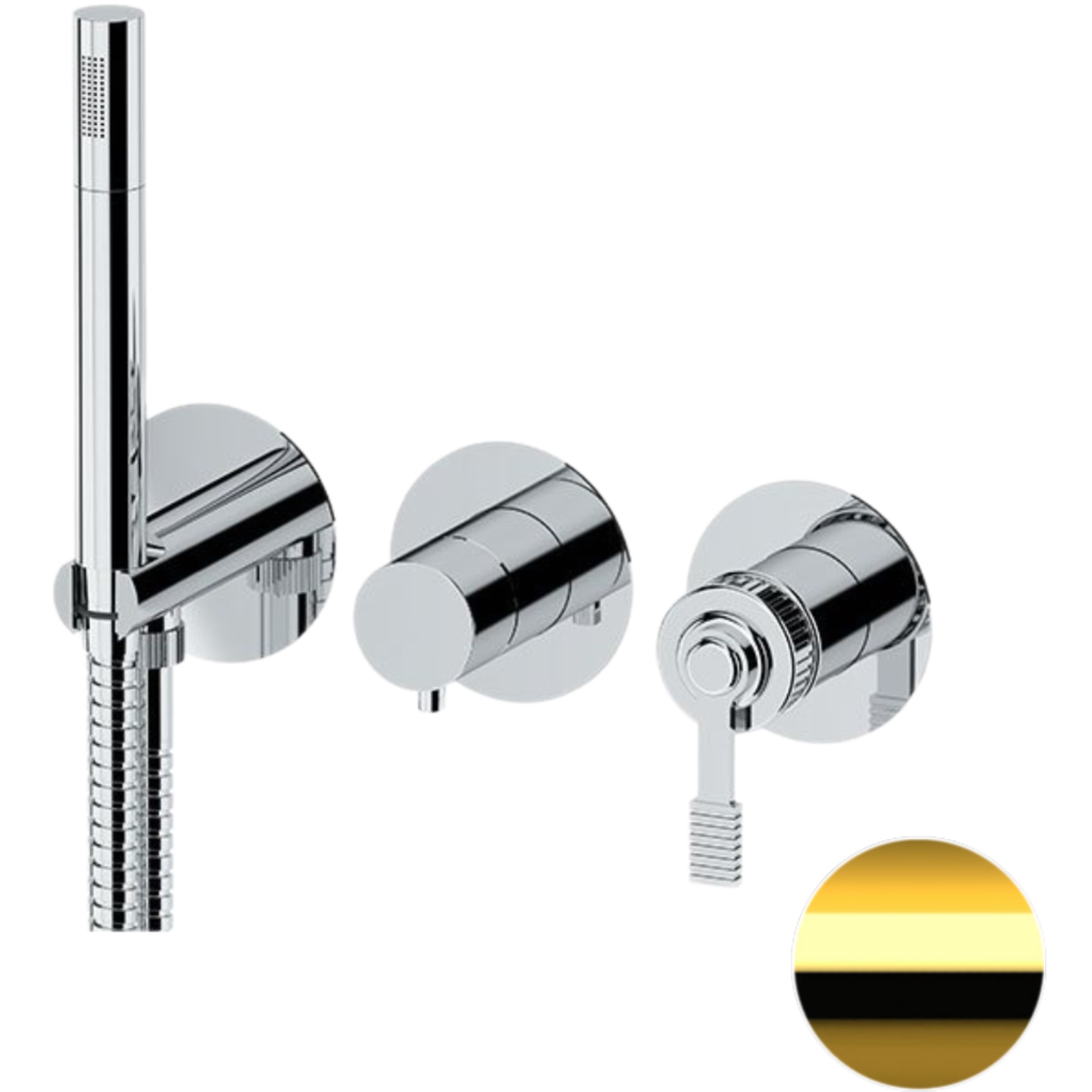 Смеситель для душа скрытого монтажа Remer Atelier AL97D3PDO (золотой)