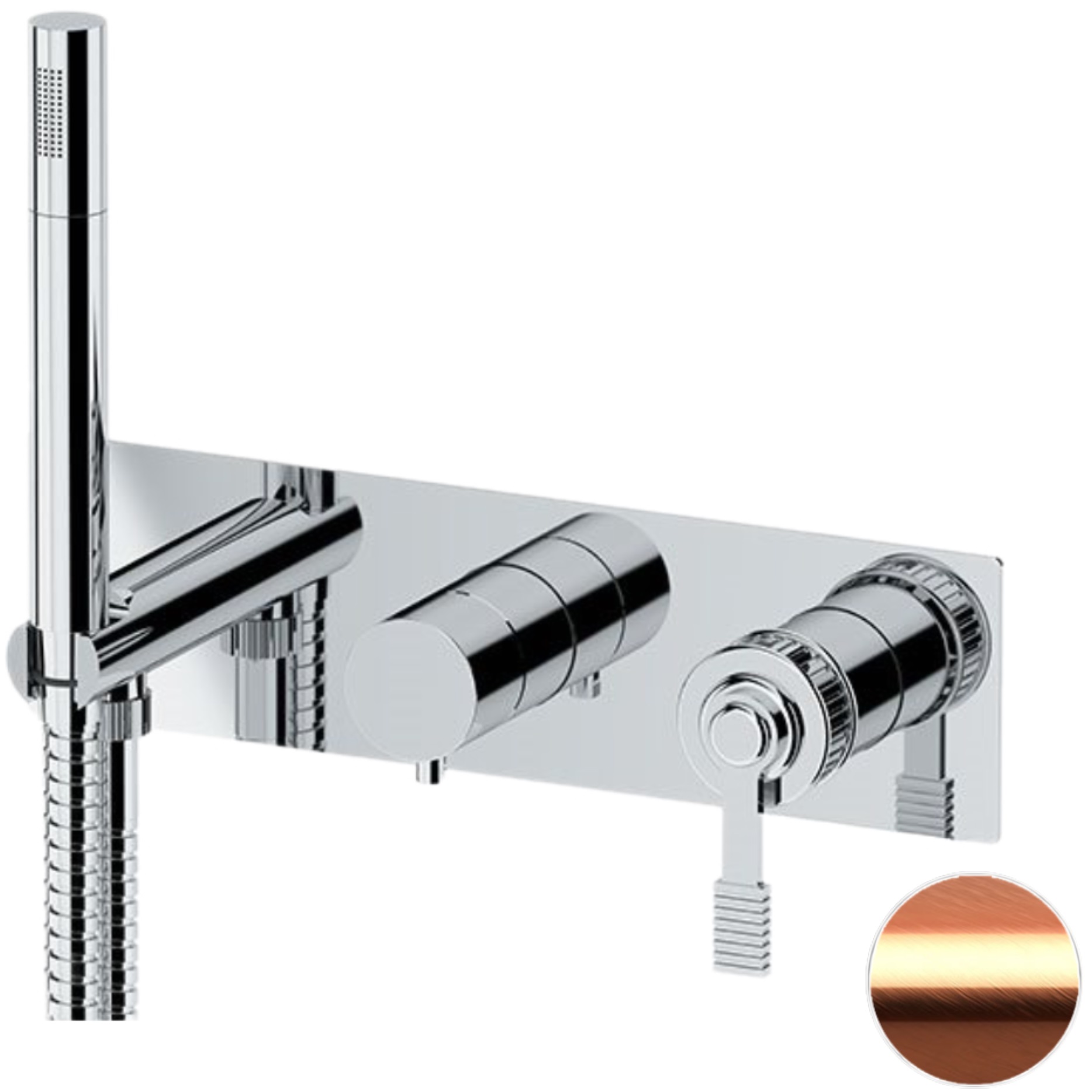Смеситель для душа скрытого монтажа Remer Atelier AL97D3RP (медь брашированная)