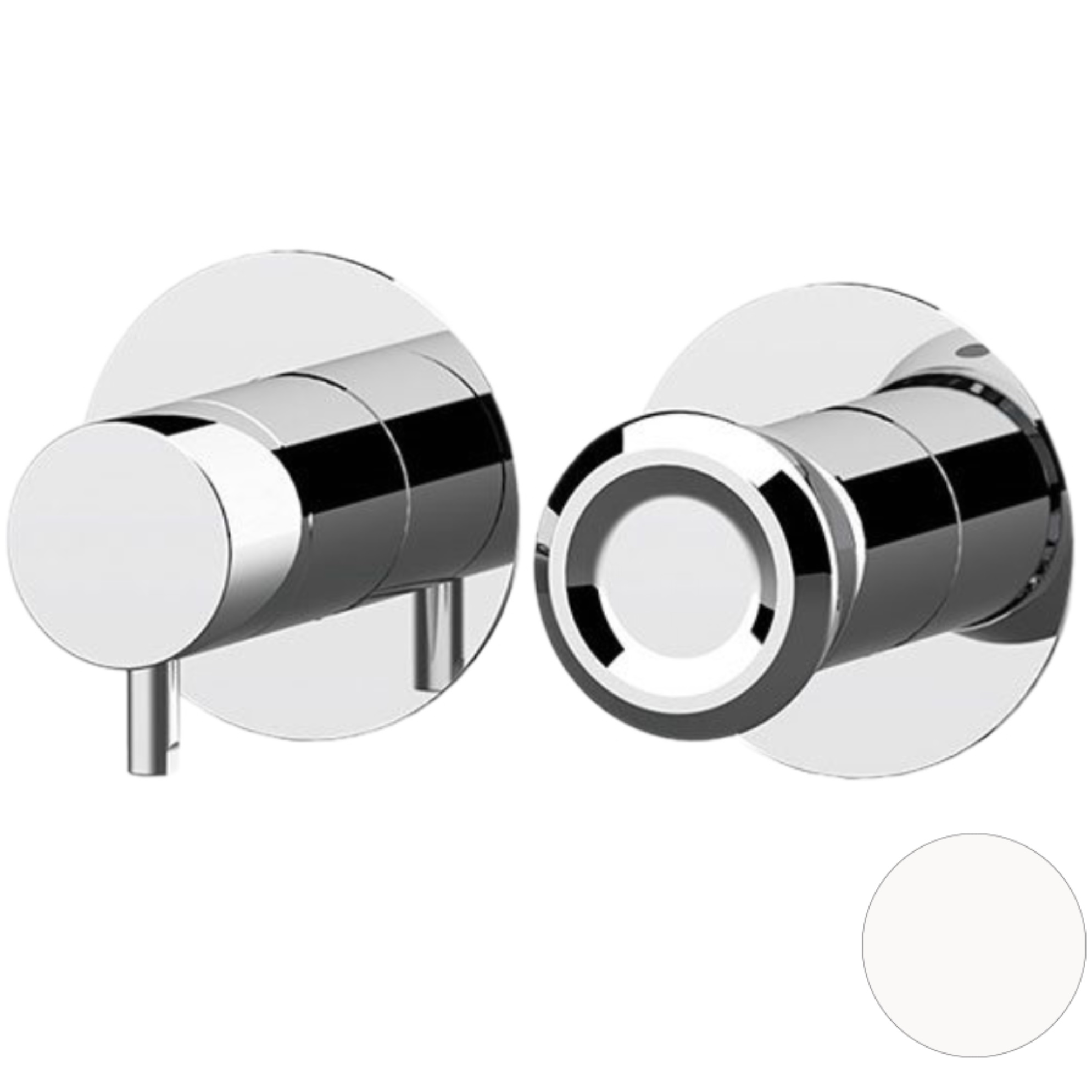 Смеситель для душа скрытого монтажа Remer Element ET93ZPBO (белый матовый)