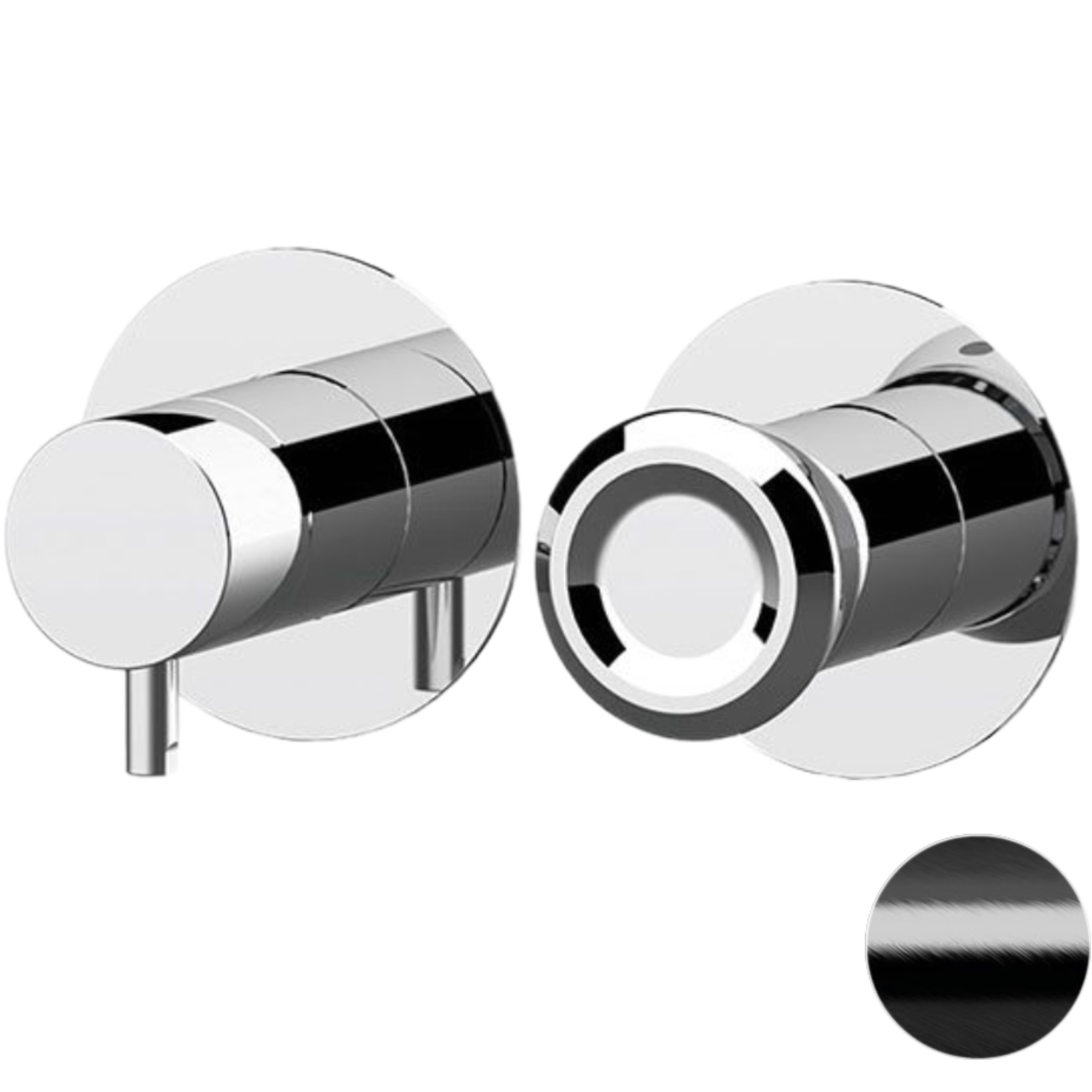 Черный Брашированный хром