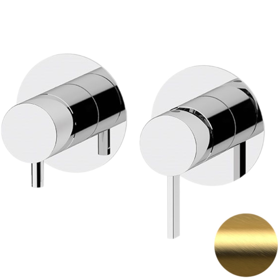 Смеситель для душа скрытого монтажа Remer Metrica MC92ZPBG (золото брашированное)