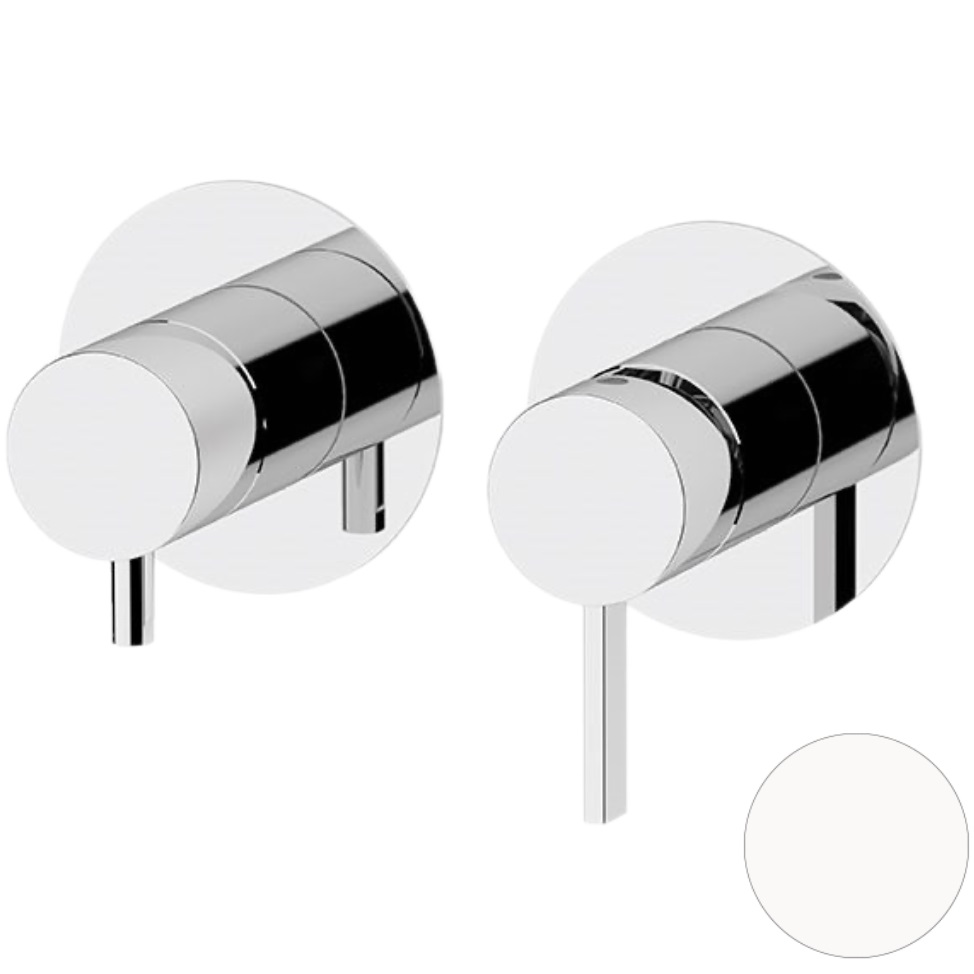 Смеситель для душа скрытого монтажа Remer Metrica MC92ZPBO (белый матовый)