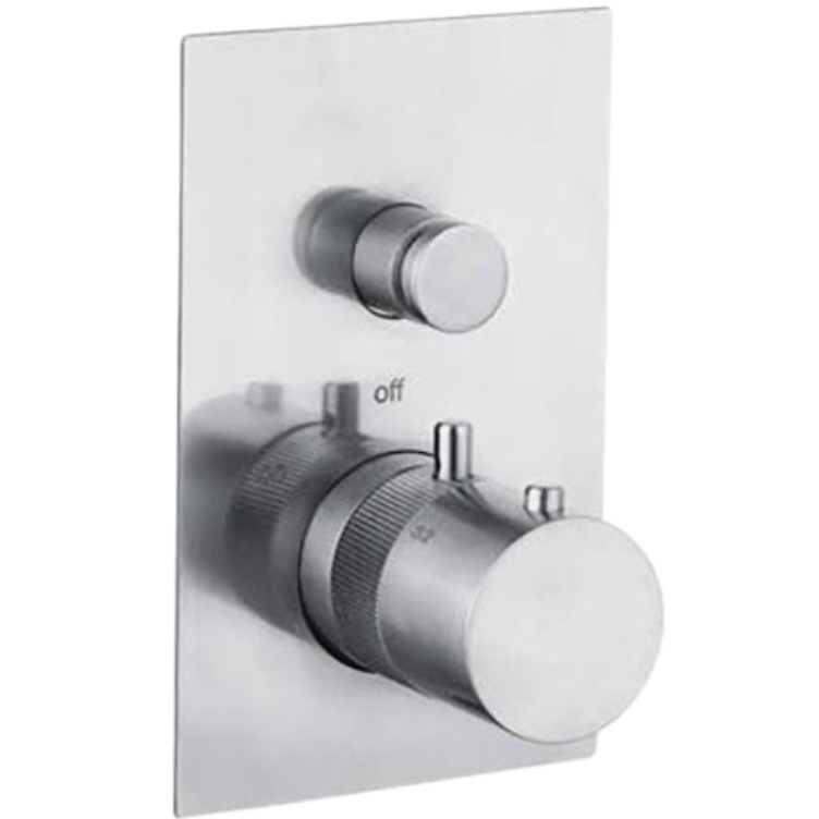 Смеситель для душа скрытого монтажа Remer X Style Inox SSXT09Q (сталь), с термостатом