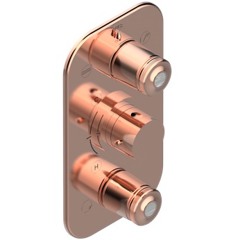 Смеситель для душа скрытого монтажа THG Corvair Fior di Bosco U8K-H62-5540BE (розовое золото), с термостатом