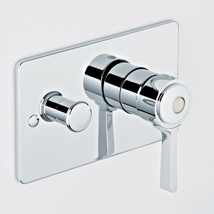 Смеситель для душа скрытого монтажа THG Capucine Vert Decor Platine A7E-A02-6550B (хром), на 2 источника