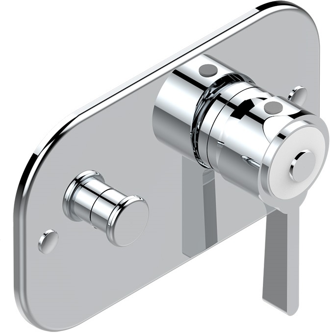 Смеситель для душа скрытого монтажа THG Capucine Vert Decor Platine A7E-A02-6550B (хром), на 2 источника