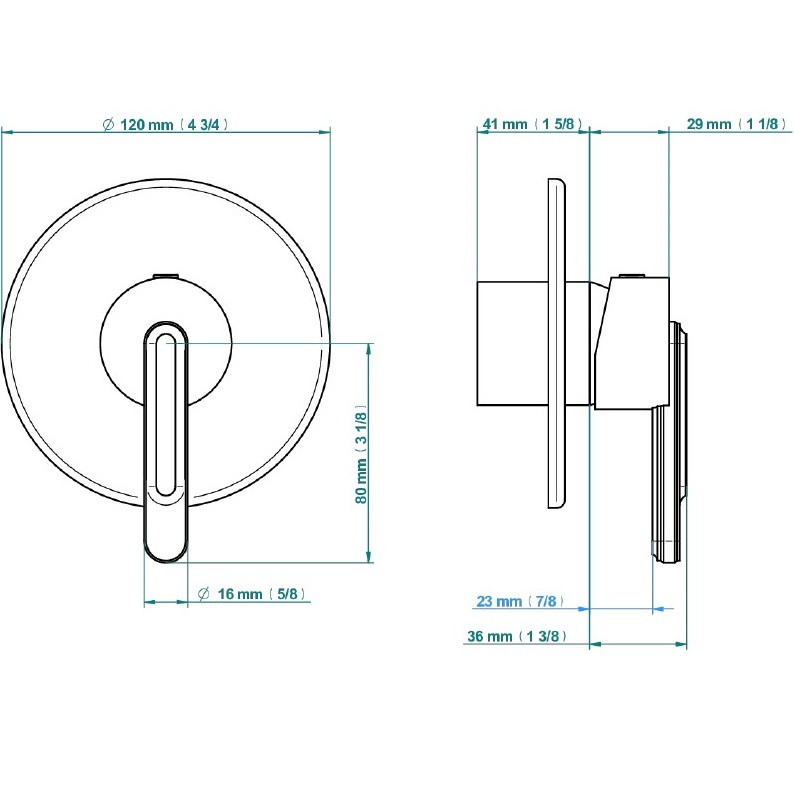 Смеситель для душа скрытого монтажа THG Corvair a manettes Fior di Bosco U8L-A02-6540B (хром)
