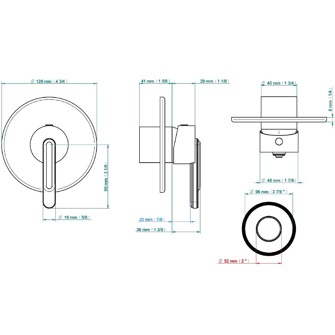 Смеситель для душа скрытого монтажа THG Corvair U8D-F01-6540B (золотой)