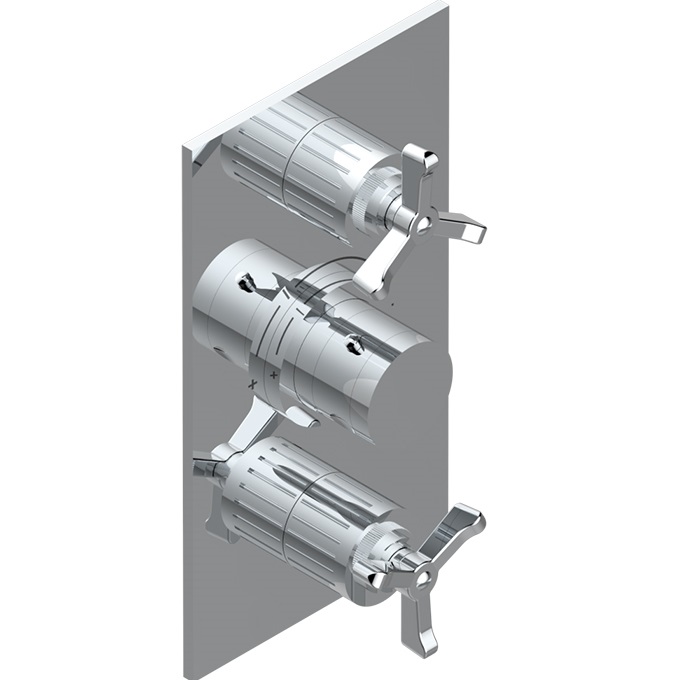 Смеситель для душа скрытого монтажа THG Hamptons G4R-A02-5400BE (хром), с термостатом, на 2 источника