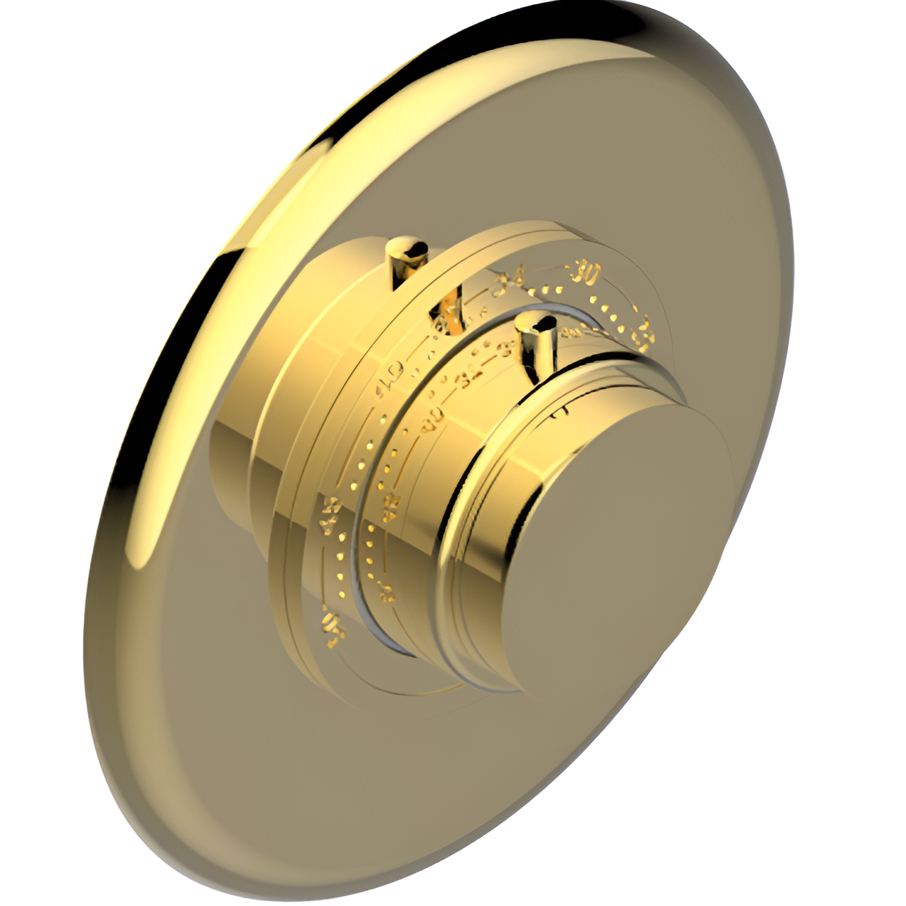 Смеситель для душа скрытого монтажа THG Infini Porcelaine U2D-H53-15EN16EM (золото матовое), с термостатом