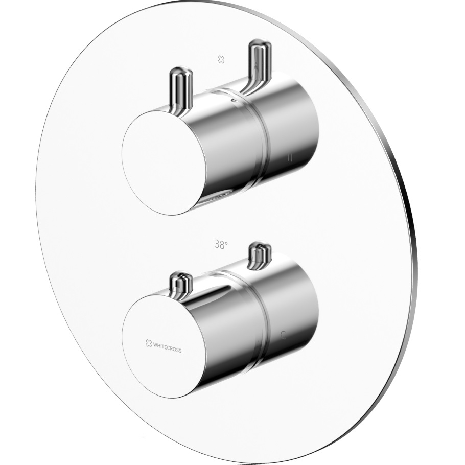 Смеситель для душа скрытого монтажа Whitecross Серия Y Y1236CR (хром), с термостатом, 2 источника