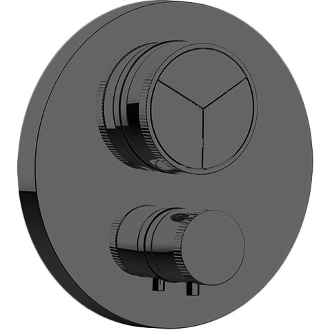 Смеситель для душа встраиваемый Almar Core E176633.AB (черный металл брашированный), с термостатом