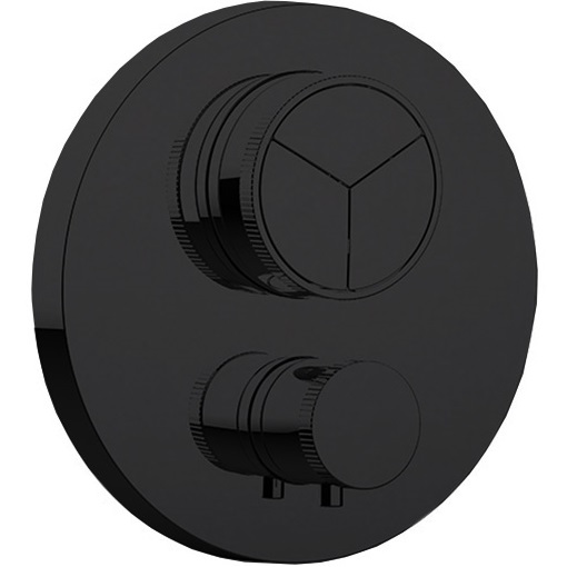 Смеситель для душа встраиваемый Almar Core E176633.MB (черный матовый), с термостатом