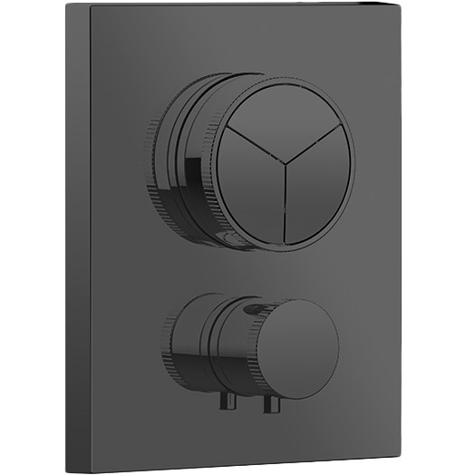 Смеситель для душа встраиваемый Almar Core E176683.AB (черный металл брашированный), с термостатом