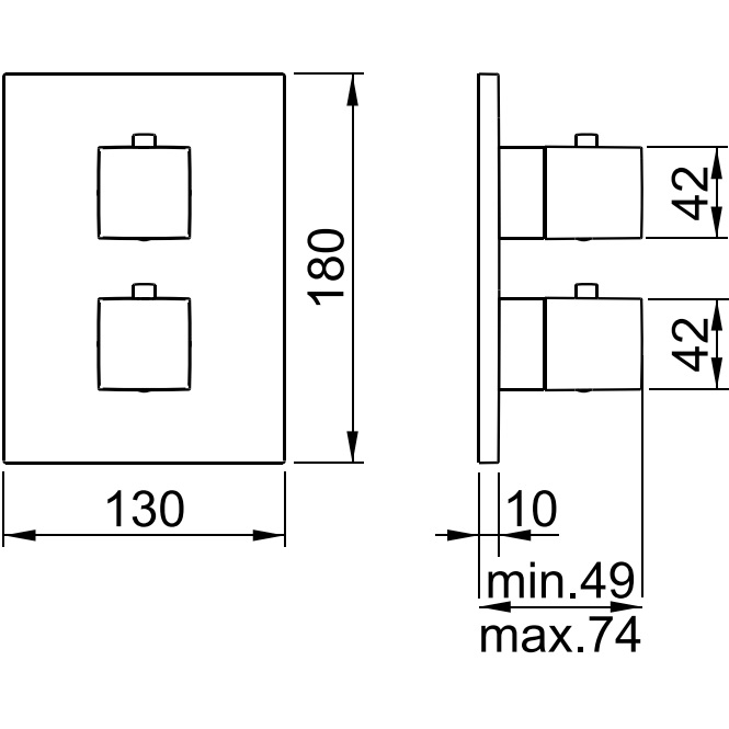 Смеситель для душа встраиваемый Almar Core E176822.CR (хром)