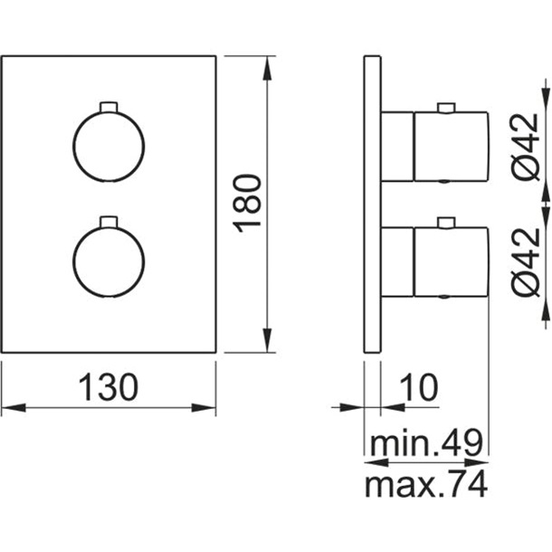 Смеситель для душа встраиваемый Almar Core E176881.CR (хром)