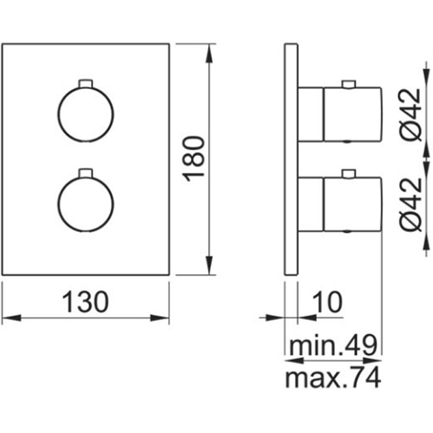 Смеситель для душа встраиваемый Almar Core E176882.CR (хром)