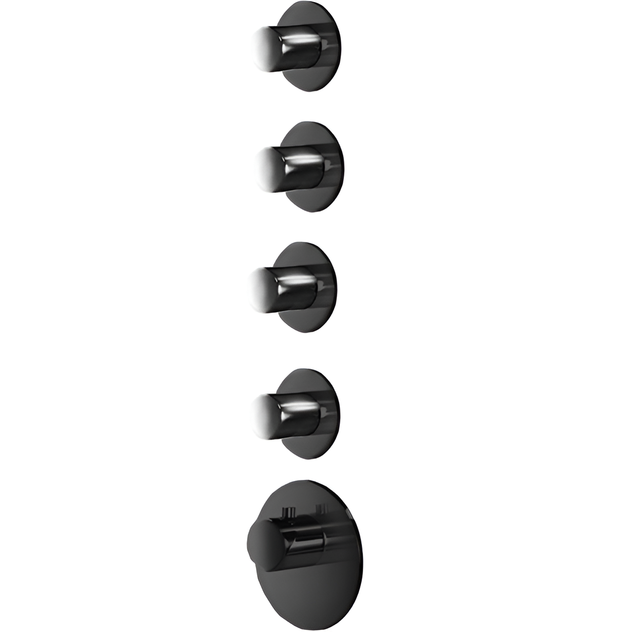 Смеситель для душа встраиваемый Almar E180034.MB (черный матовый), с термостатом