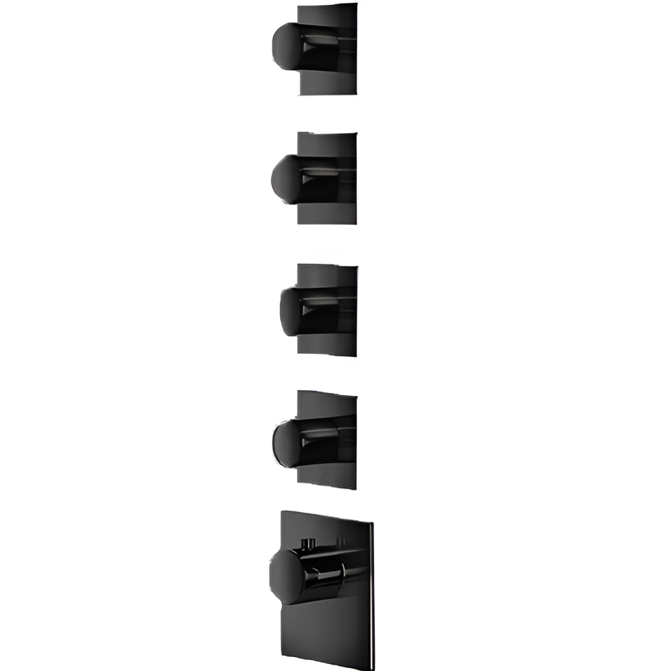 Смеситель для душа встраиваемый Almar E180084.MB (черный матовый), с термостатом