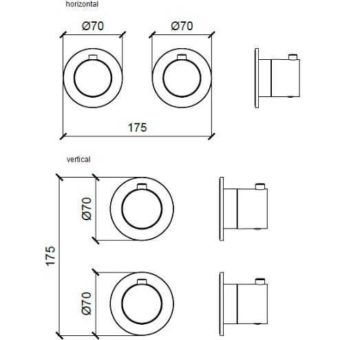 Смеситель для душа встраиваемый Almar E180132.AB (черный металл брашированный), с термостатом