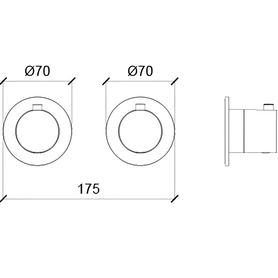 Смеситель для душа встраиваемый Almar E180132.316 (нержавеющая сталь брашированная), с термостатом