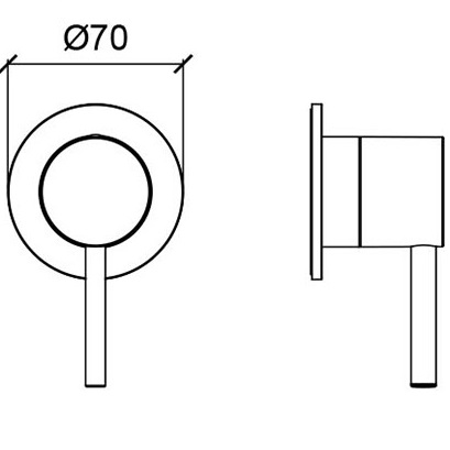 Смеситель для душа встраиваемый Almar Modular E180140.MB (черный матовый), с термостатом