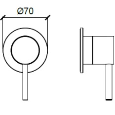Смеситель для душа встраиваемый Almar Modular E180140.AB (черный металл брашированный), с термостатом 