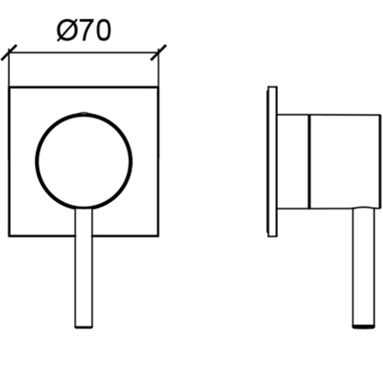 Смеситель для душа встраиваемый Almar E180190.CR (хром)
