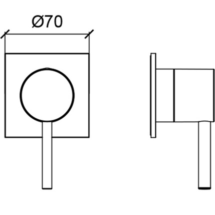 Смеситель для душа встраиваемый Almar E180190.AB (черный металл брашированный)