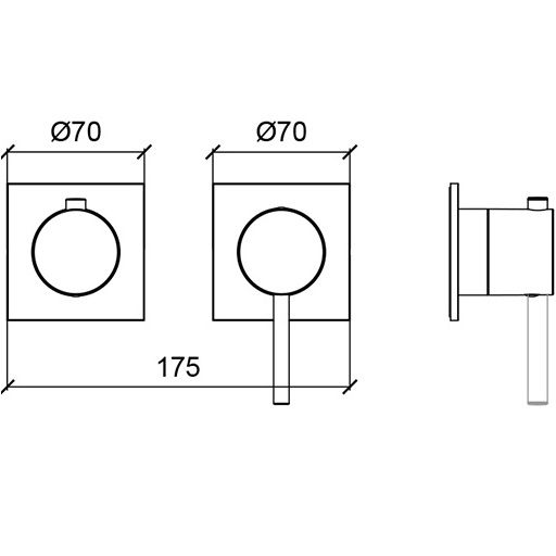 Смеситель для душа встраиваемый Almar E180191.CO (медь брашированная)