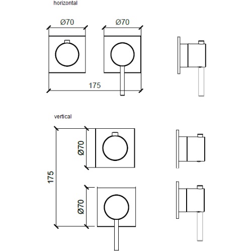 Смеситель для душа встраиваемый Almar E180191.AB (черный металл брашированный)