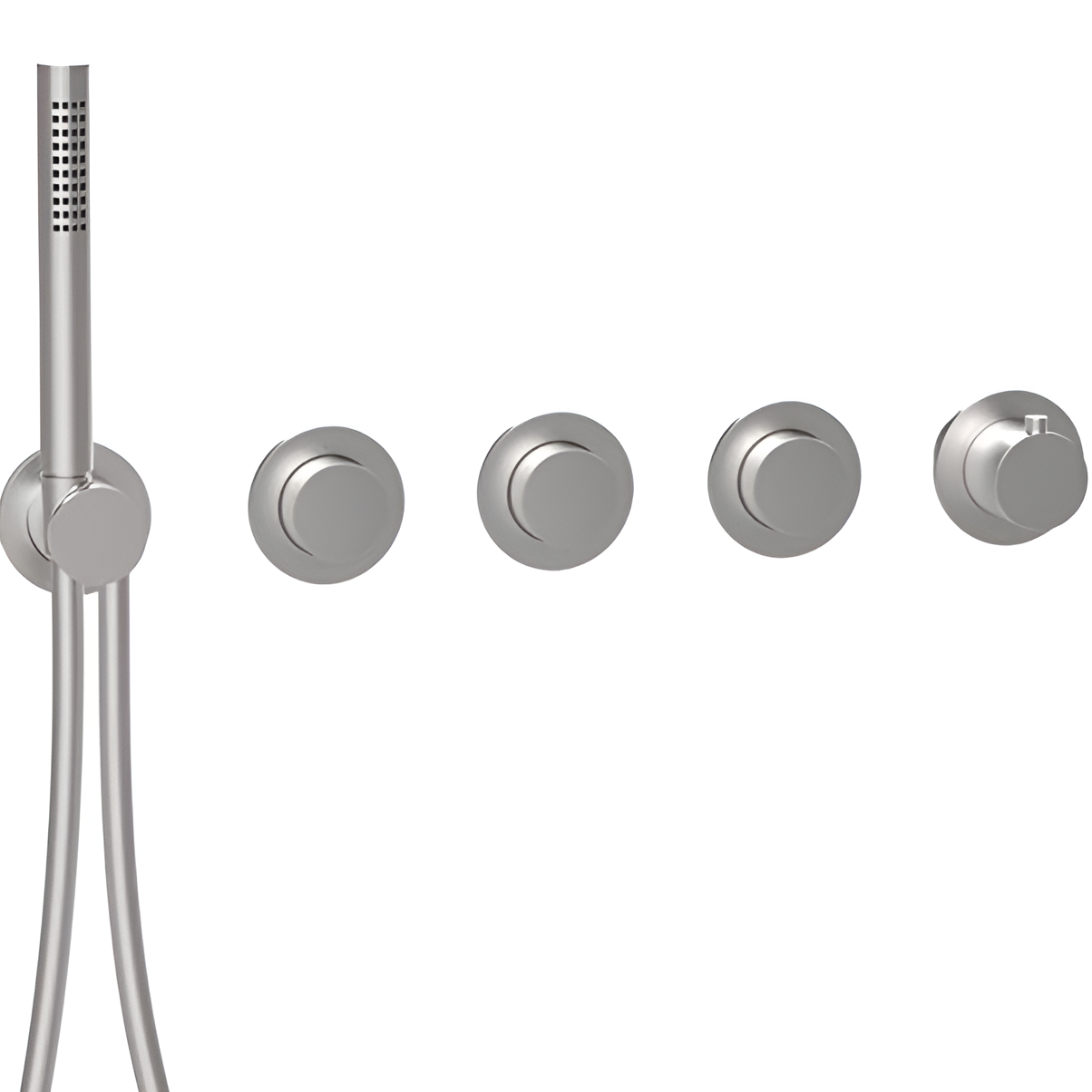 Смеситель для душа встраиваемый Almar E180434.316 (нержавеющая сталь брашированная), с термостатом