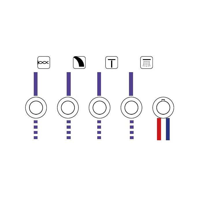 Смеситель для душа встраиваемый Almar E180490.CO (медь брашированная), с термостатом