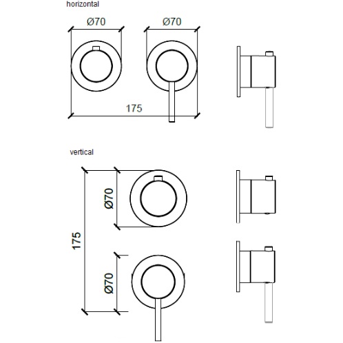 Смеситель для душа встраиваемый Almar Modular E180141.AB (черный металл брашированный), с термостатом