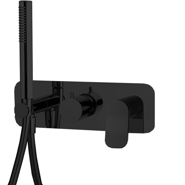 Смеситель для душа встраиваемый Fima Carlo Frattini Flo F3819WX2NS (черный матовый)