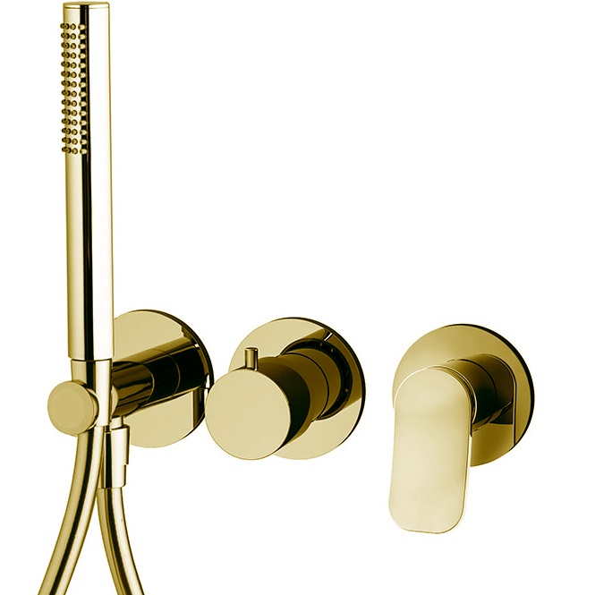 Смеситель для душа встраиваемый Fima Carlo Frattini Flo F3819WX8OR (золотой)