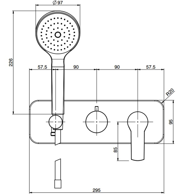 Смеситель для душа встраиваемый Fima Carlo Frattini Serie 4 F3789WX2CR (хром)
