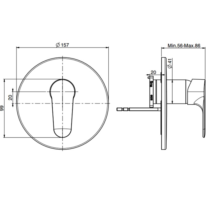 Смеситель для душа встраиваемый Fima Carlo Frattini Serie 4 F3839X1CR (хром)