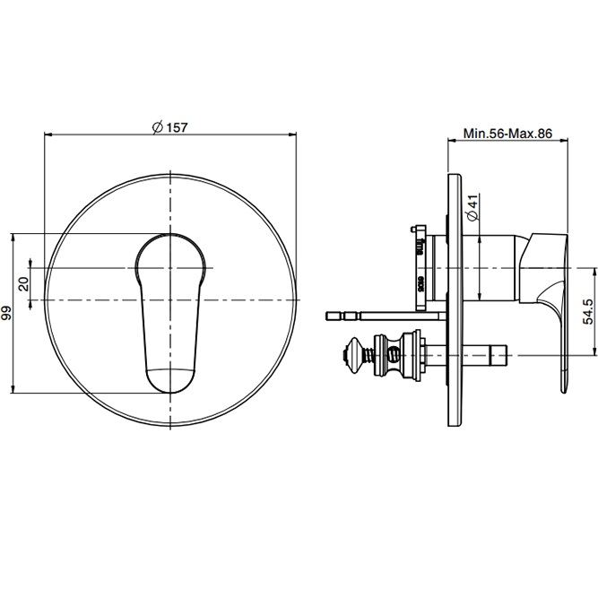 Смеситель для душа встраиваемый Fima Carlo Frattini Serie 4 F3839X2CR (хром)