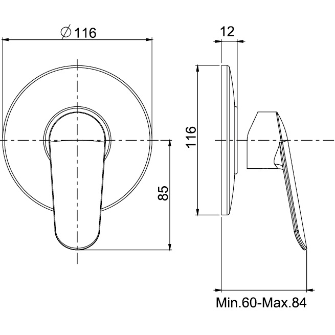 Смеситель для душа встраиваемый Fima Carlo Frattini Serie 4 F2535CR (хром)