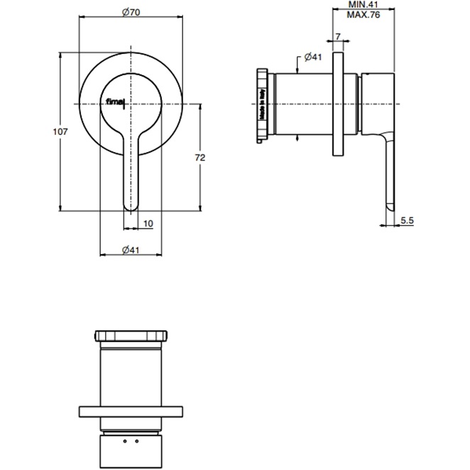 Смеситель для душа встраиваемый Fima Carlo Frattini Snap F3113N1CR (хром)