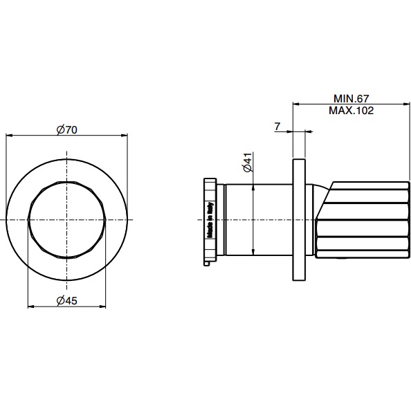 Смеситель для душа встраиваемый Fima Carlo Frattini Spillo Tech F3033TN1XOR (золотой)