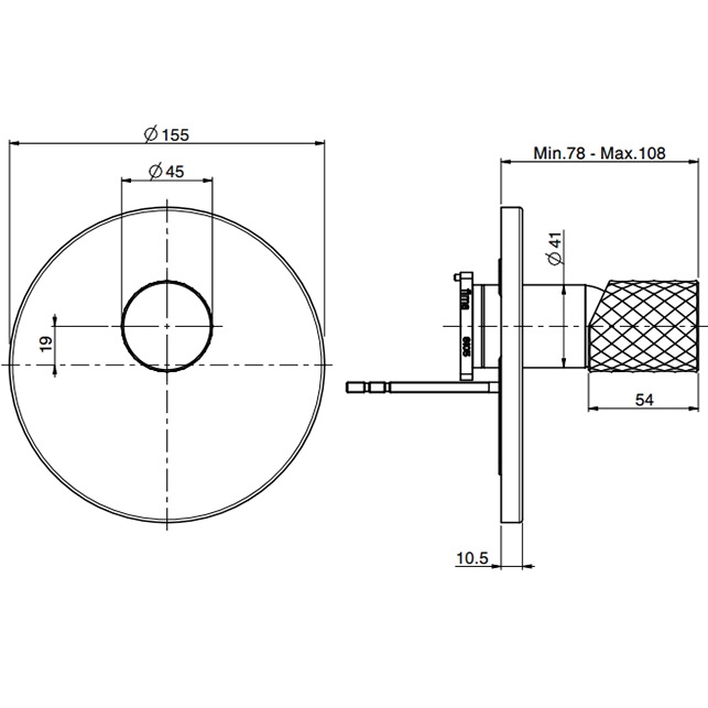 Смеситель для душа встраиваемый Fima Carlo Frattini Spillo Tech F3039TE1XOR (золотой)