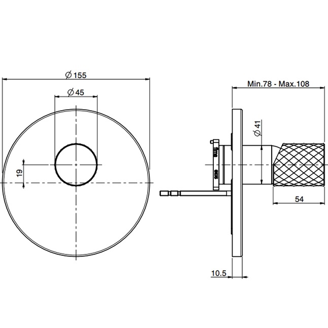 Смеситель для душа встраиваемый Fima Carlo Frattini Spillo Tech F3039TX1XNS (черный матовый)