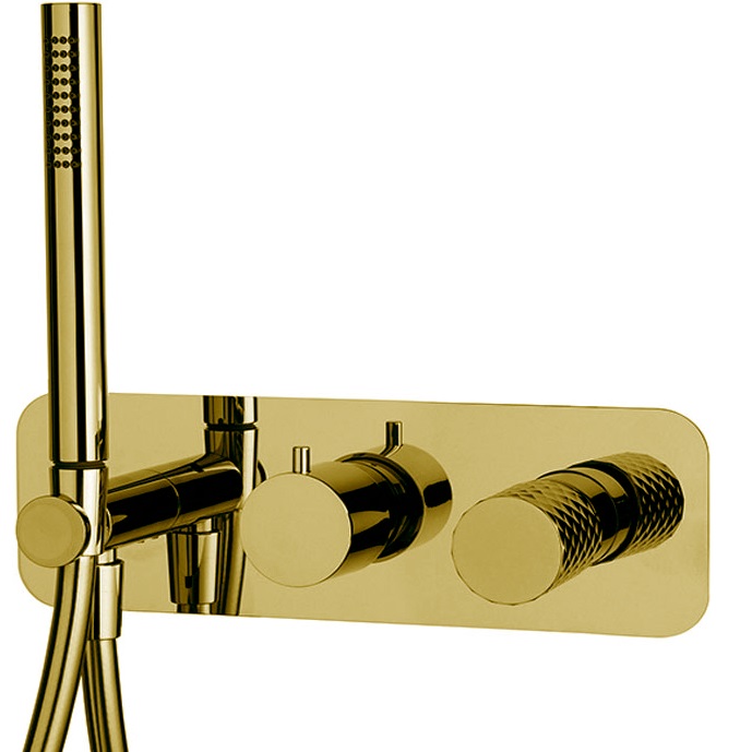 Смеситель для душа встраиваемый Fima Carlo Frattini Spillo Tech F3049TWX2XOR (золотой)