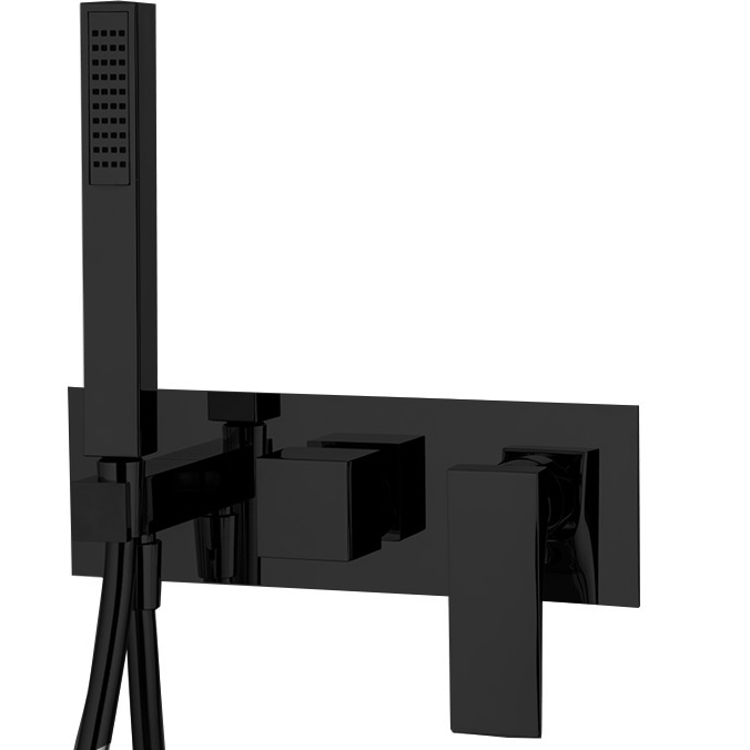 Смеситель для душа встраиваемый Fima Carlo Frattini Zeta F3989WX2NS (черный матовый)