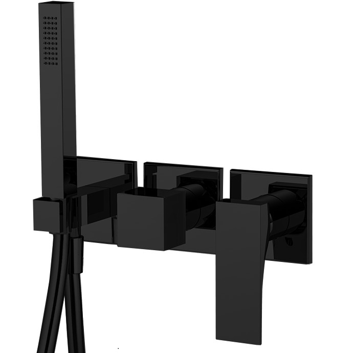 Смеситель для душа встраиваемый Fima Carlo Frattini Zeta F3989WX8NS (черный матовый)